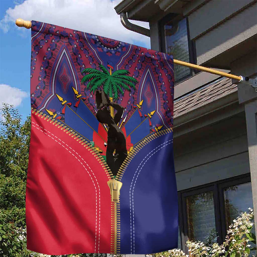 Haiti Heritage Month Garden Flag Zipper Stylized
