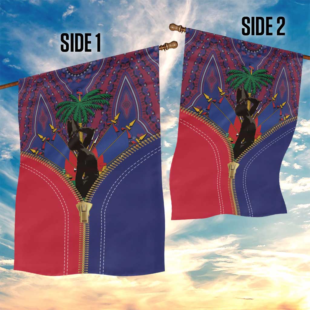 Haiti Heritage Month Garden Flag Zipper Stylized