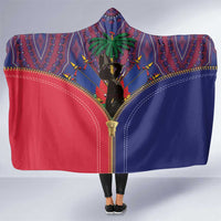 Haiti Heritage Month Hooded Blanket Zipper Stylized