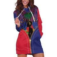 Haiti Heritage Month Hoodie Dress Zipper Stylized