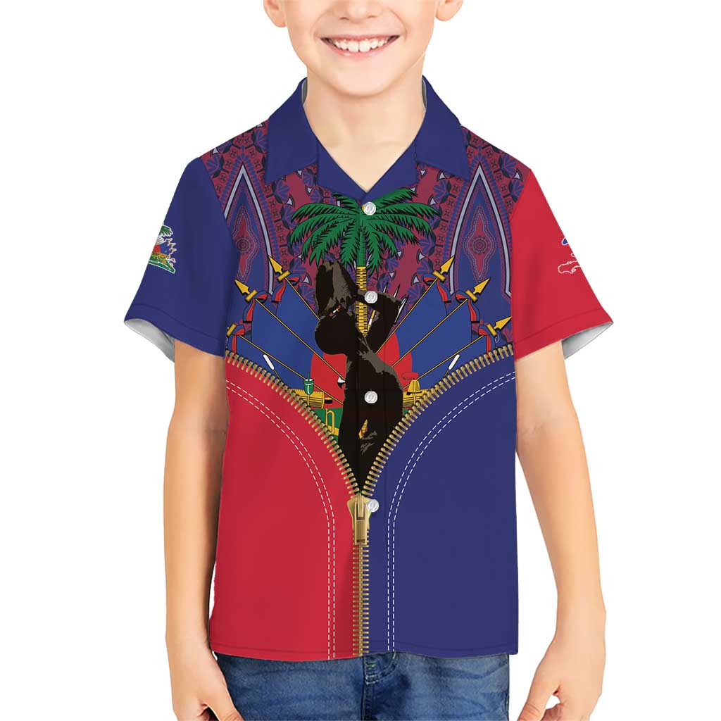 Haiti Heritage Month Kid Hawaiian Shirt Zipper Stylized