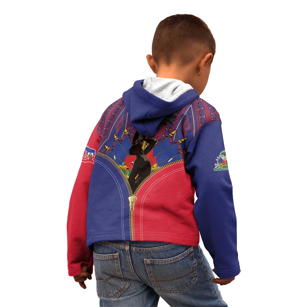 Haiti Heritage Month Kid Hoodie Zipper Stylized