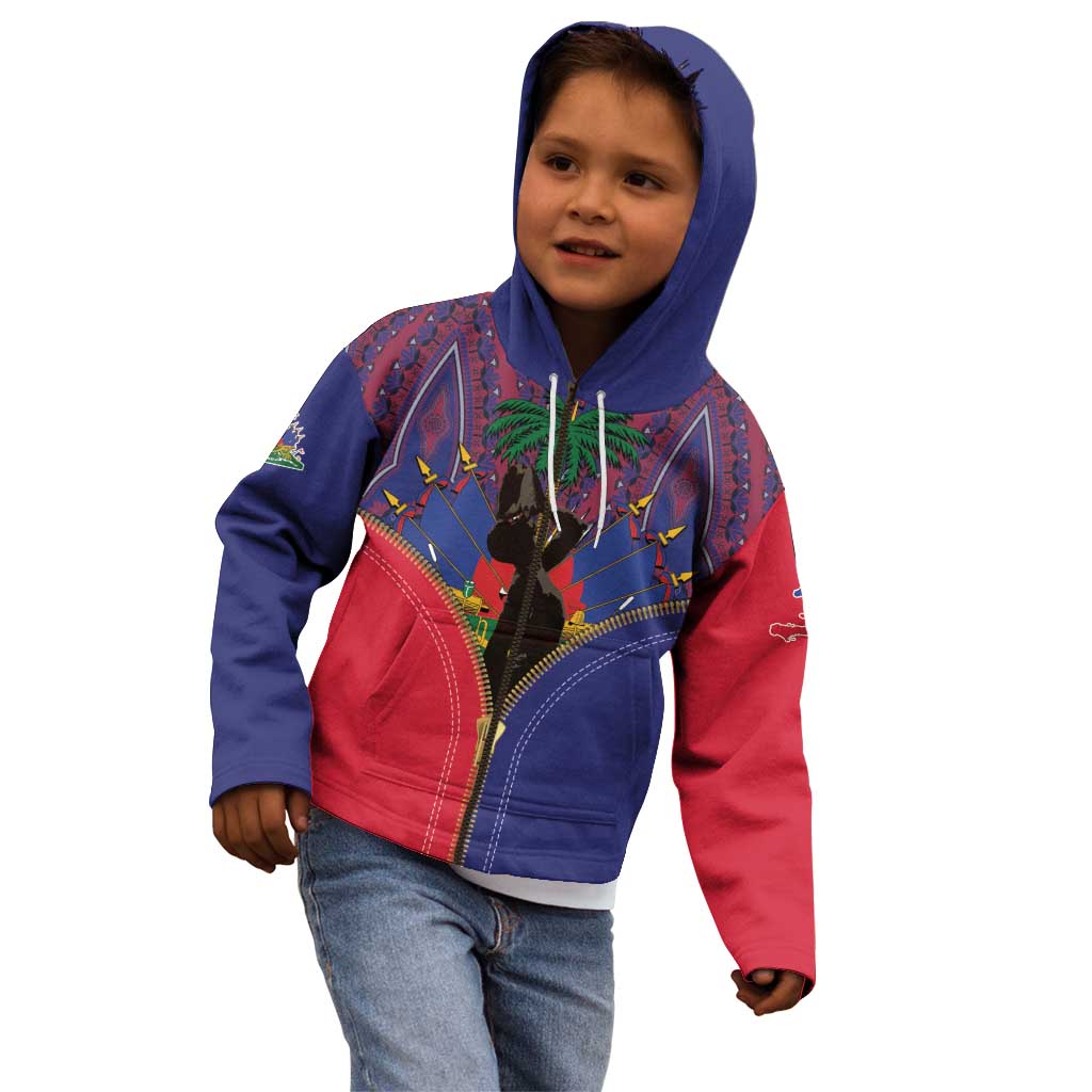 Haiti Heritage Month Kid Hoodie Zipper Stylized