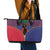Haiti Heritage Month Leather Tote Bag Zipper Stylized