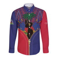 Haiti Heritage Month Long Sleeve Button Shirt Zipper Stylized
