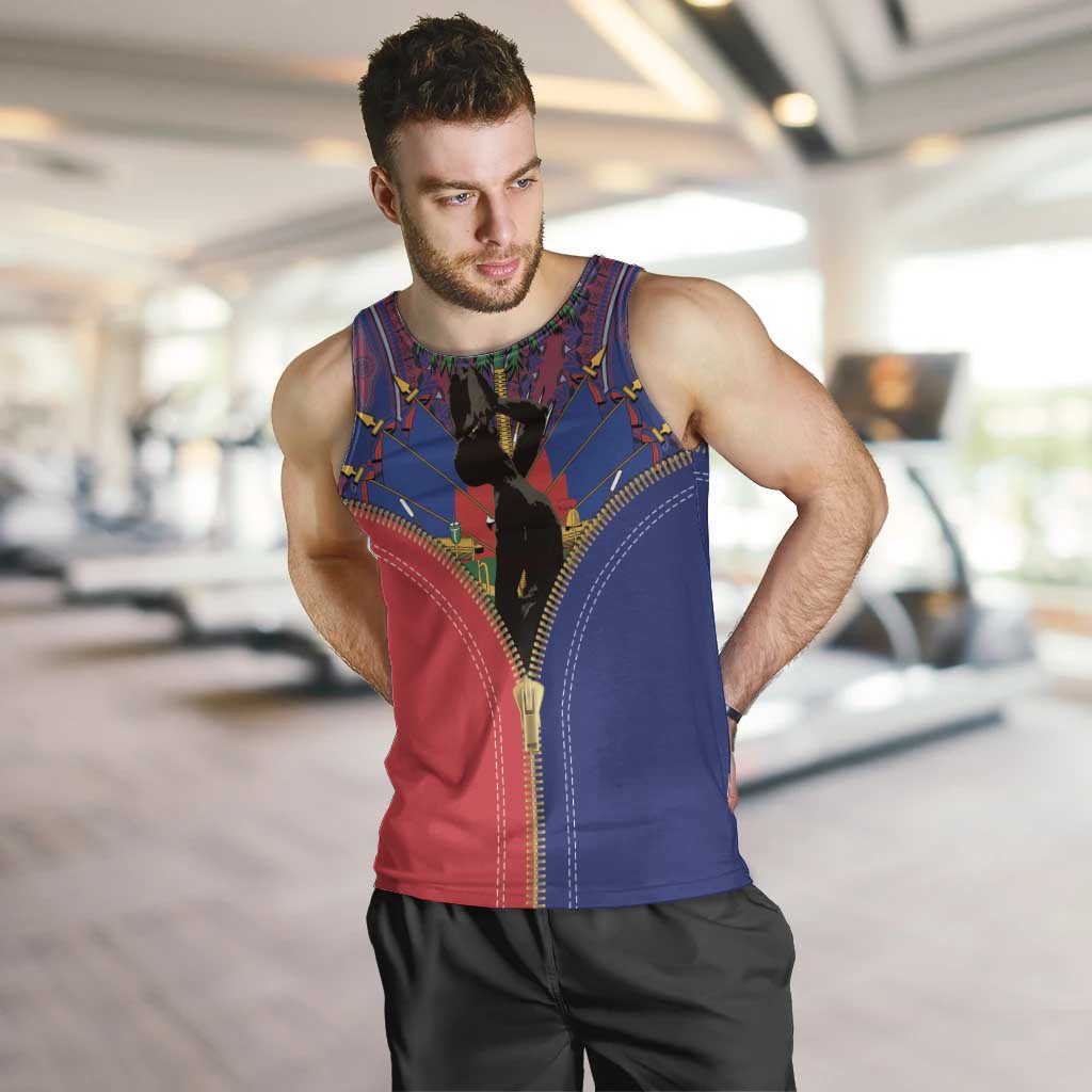 Haiti Heritage Month Men Tank Top Zipper Stylized