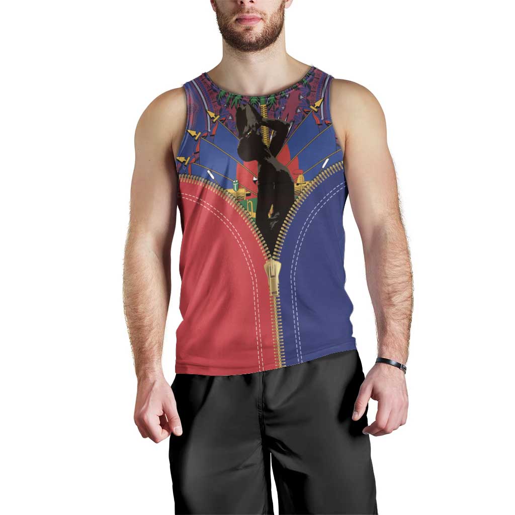 Haiti Heritage Month Men Tank Top Zipper Stylized