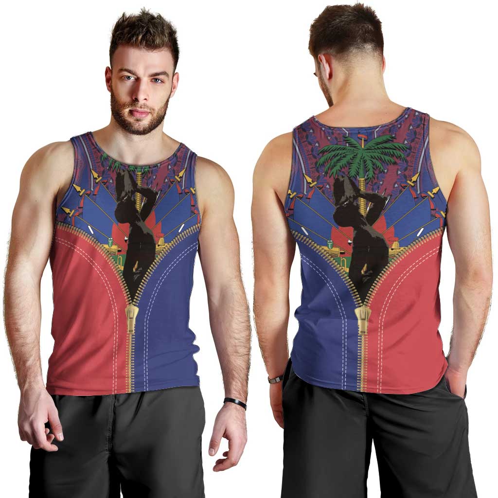 Haiti Heritage Month Men Tank Top Zipper Stylized