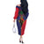 Haiti Heritage Month Off The Shoulder Long Sleeve Dress Zipper Stylized