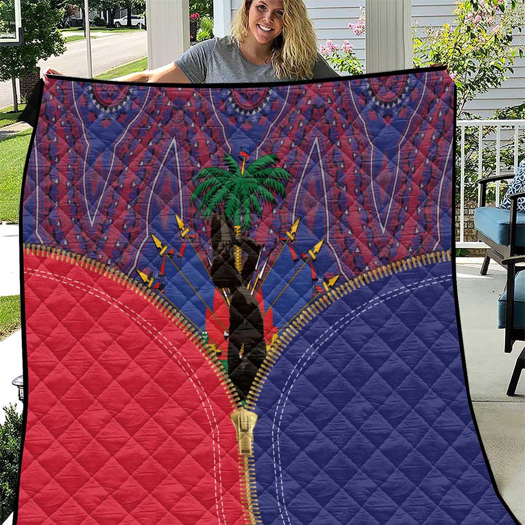 Haiti Heritage Month Quilt Zipper Stylized