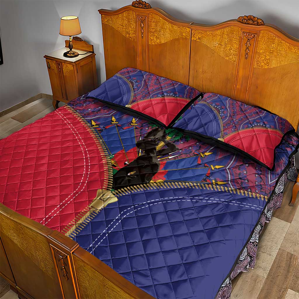 Haiti Heritage Month Quilt Bed Set Zipper Stylized