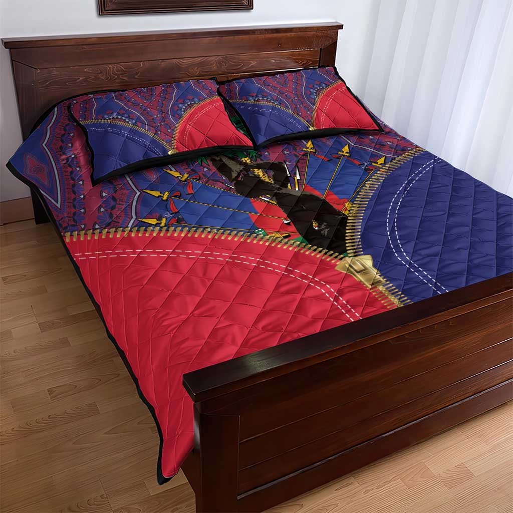 Haiti Heritage Month Quilt Bed Set Zipper Stylized