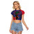 Haiti Heritage Month Raglan Cropped T Shirt Zipper Stylized