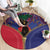 Haiti Heritage Month Round Carpet Zipper Stylized