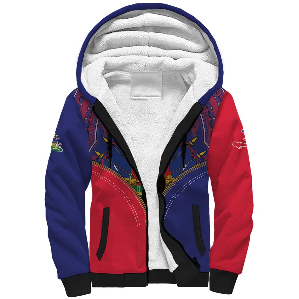 Haiti Heritage Month Sherpa Hoodie Zipper Stylized