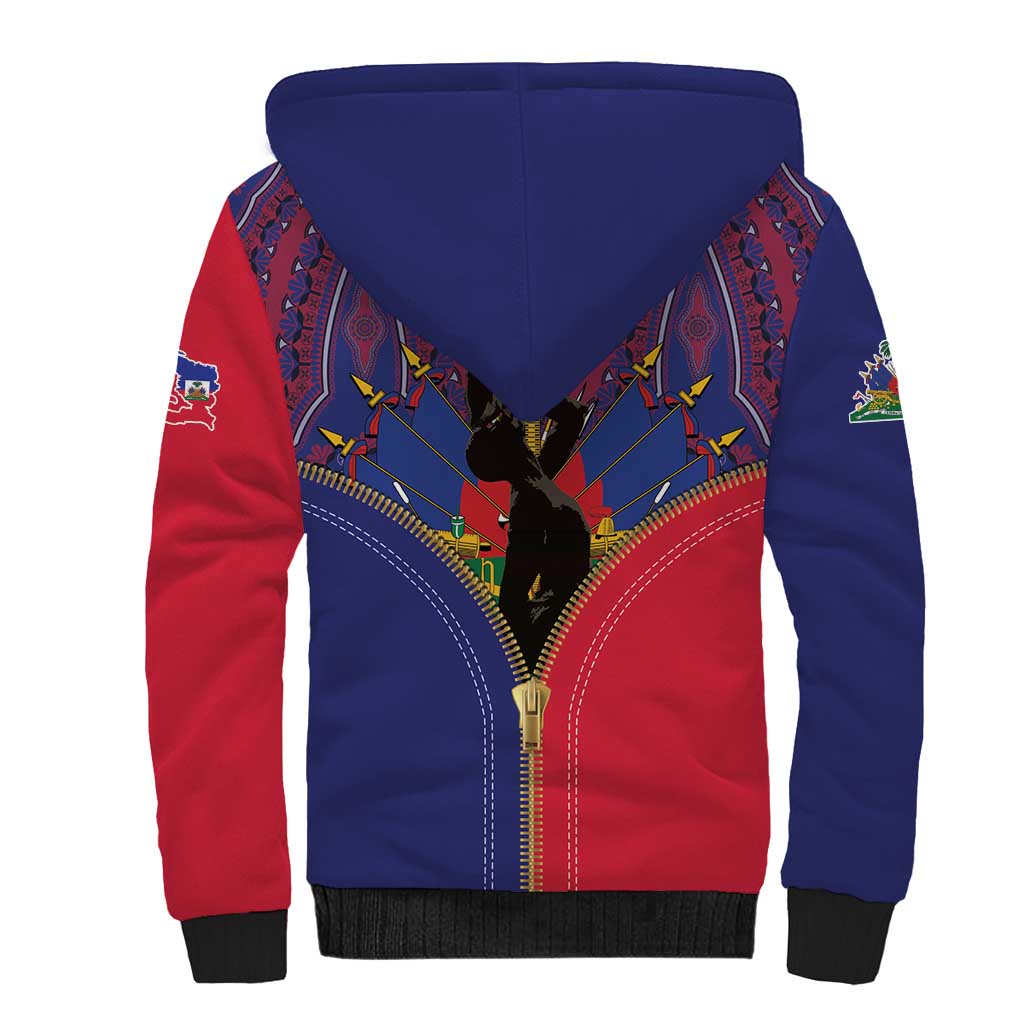 Haiti Heritage Month Sherpa Hoodie Zipper Stylized