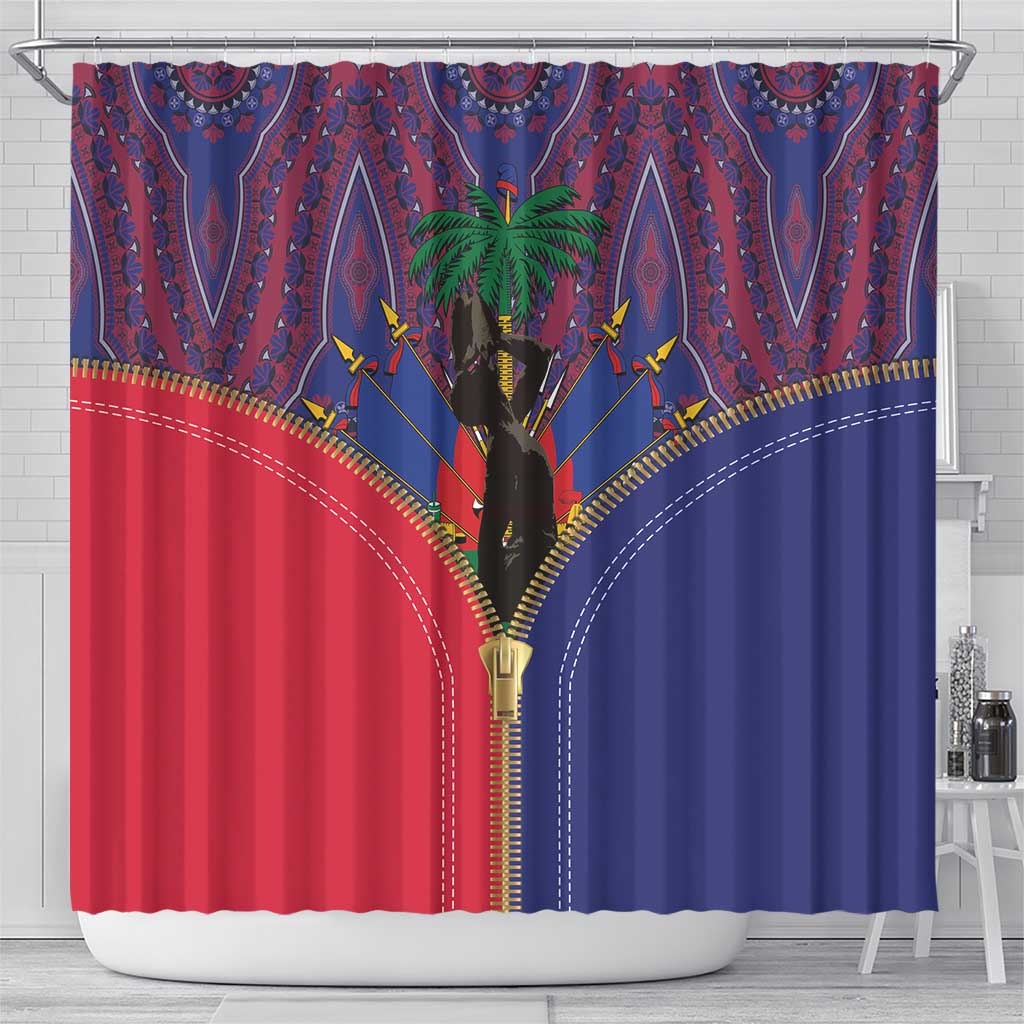 Haiti Heritage Month Shower Curtain Zipper Stylized