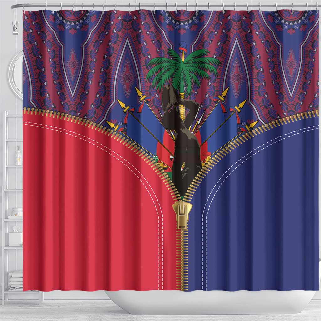 Haiti Heritage Month Shower Curtain Zipper Stylized