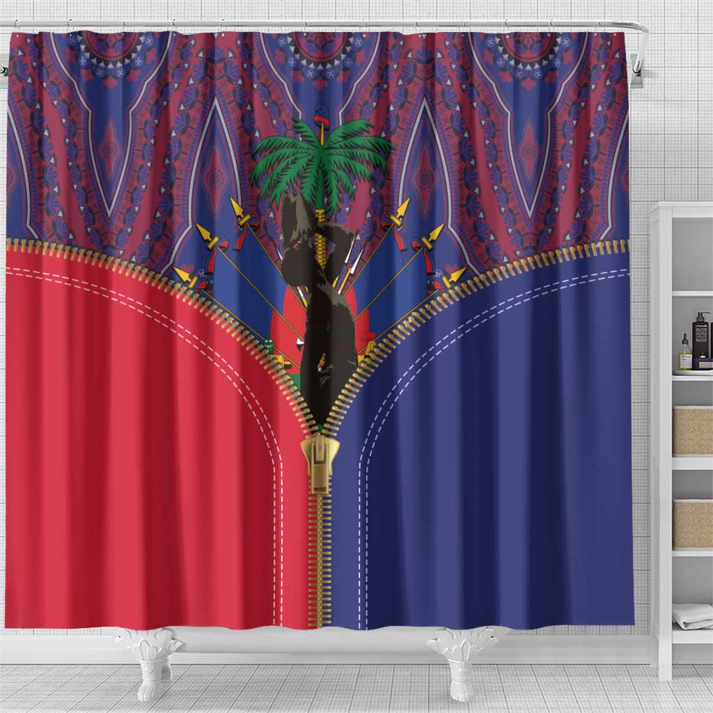 Haiti Heritage Month Shower Curtain Zipper Stylized