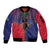 Haiti Heritage Month Sleeve Zip Bomber Jacket Zipper Stylized