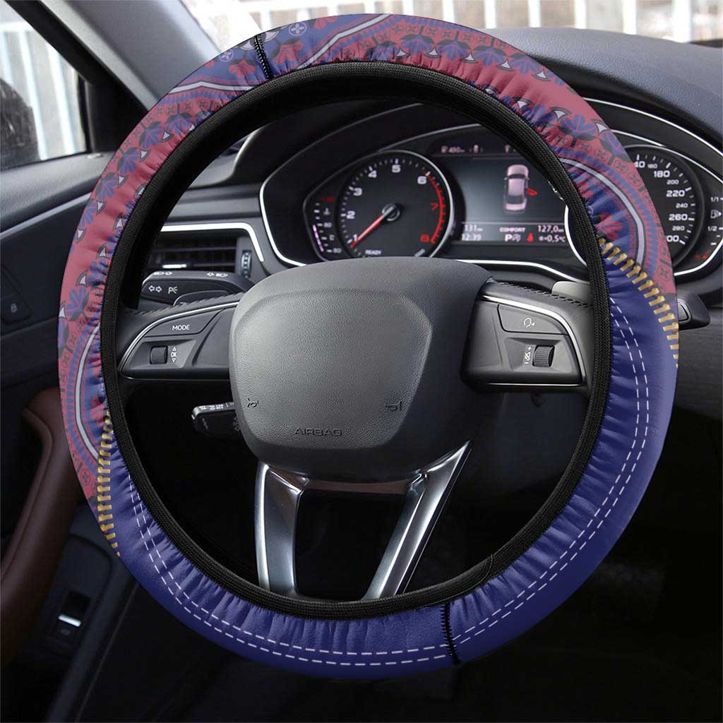 Haiti Heritage Month Steering Wheel Cover Zipper Stylized