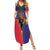 Haiti Heritage Month Summer Maxi Dress Zipper Stylized