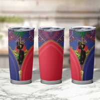 Haiti Heritage Month Tumbler Cup Zipper Stylized