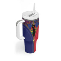 Haiti Heritage Month Tumbler With Handle Zipper Stylized