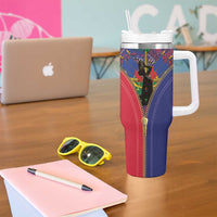 Haiti Heritage Month Tumbler With Handle Zipper Stylized