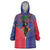 Haiti Heritage Month Wearable Blanket Hoodie Zipper Stylized