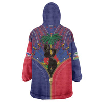 Haiti Heritage Month Wearable Blanket Hoodie Zipper Stylized