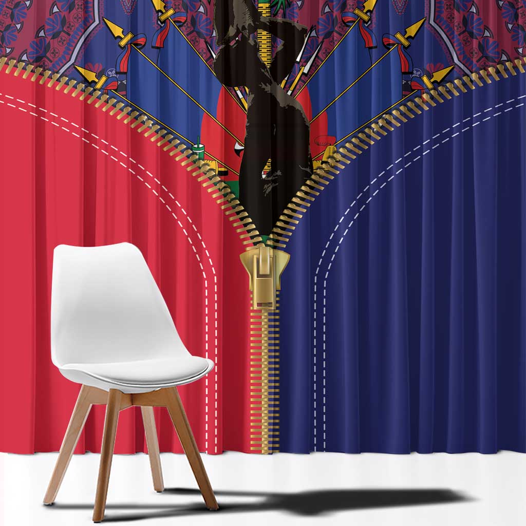 Haiti Heritage Month Window Curtain Zipper Stylized