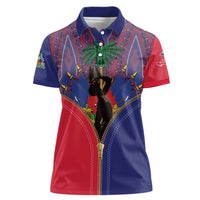 Haiti Heritage Month Women Polo Shirt Zipper Stylized