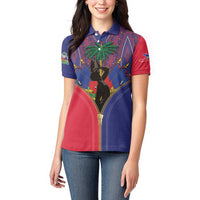 Haiti Heritage Month Women Polo Shirt Zipper Stylized
