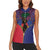Haiti Heritage Month Women Sleeveless Polo Shirt Zipper Stylized