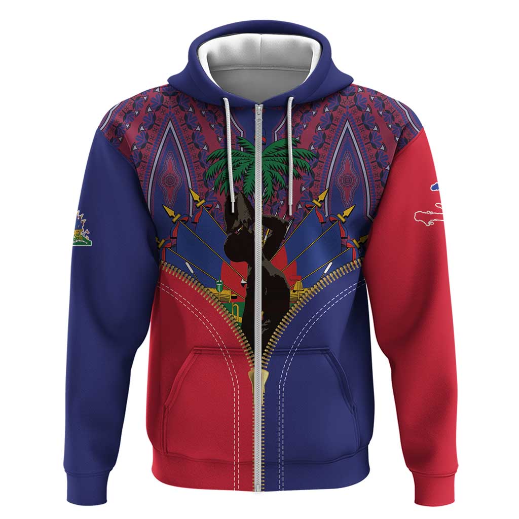 Haiti Heritage Month Zip Hoodie Zipper Stylized