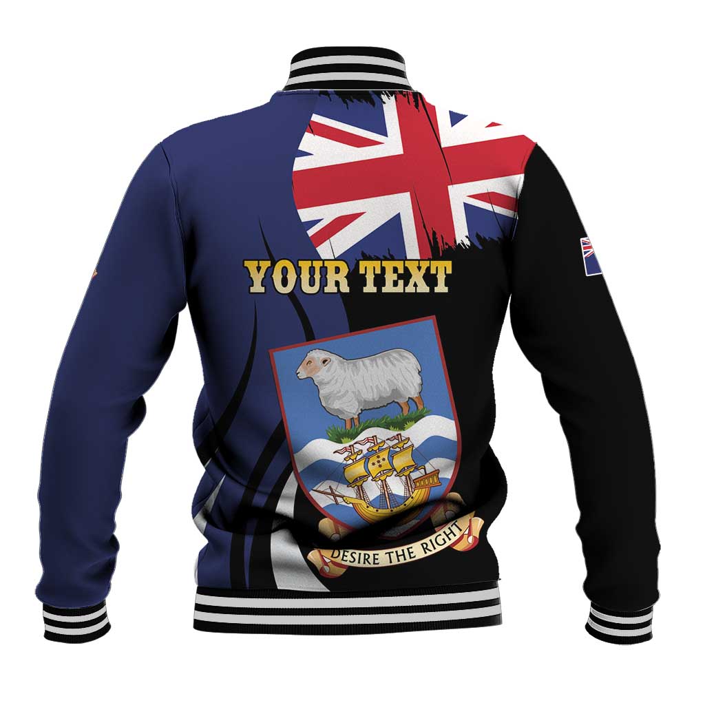 Personalised Falkland Islands Baseball Jacket Desire the Right