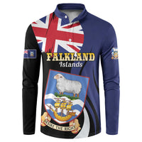 Personalised Falkland Islands Button Sweatshirt Desire the Right