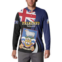 Personalised Falkland Islands Button Sweatshirt Desire the Right