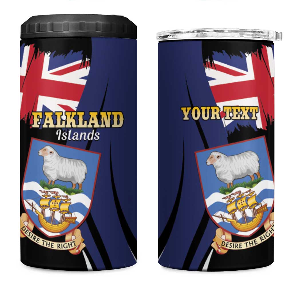 Personalised Falkland Islands 4 in 1 Can Cooler Tumbler Desire the Right