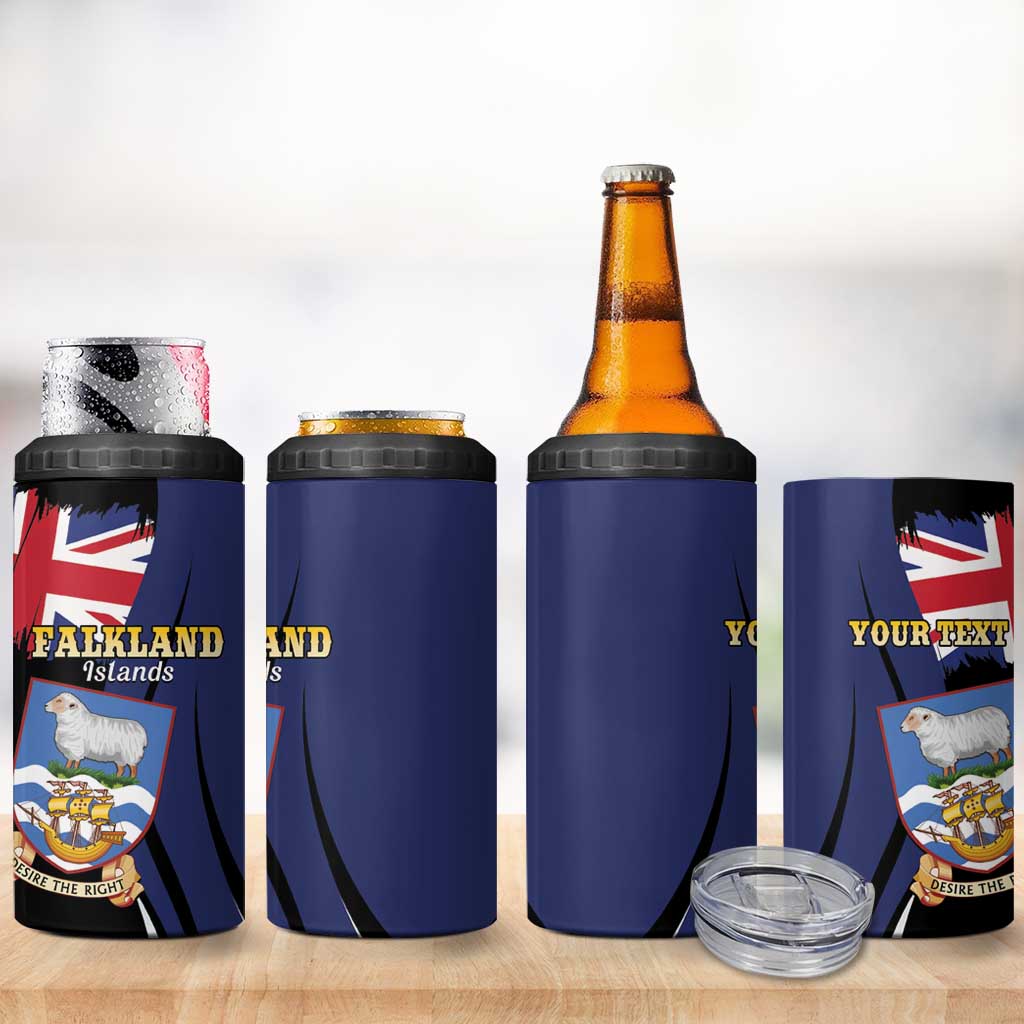 Personalised Falkland Islands 4 in 1 Can Cooler Tumbler Desire the Right