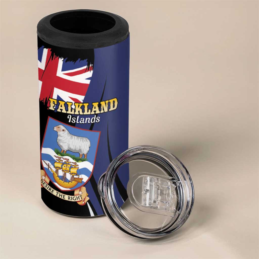 Personalised Falkland Islands 4 in 1 Can Cooler Tumbler Desire the Right