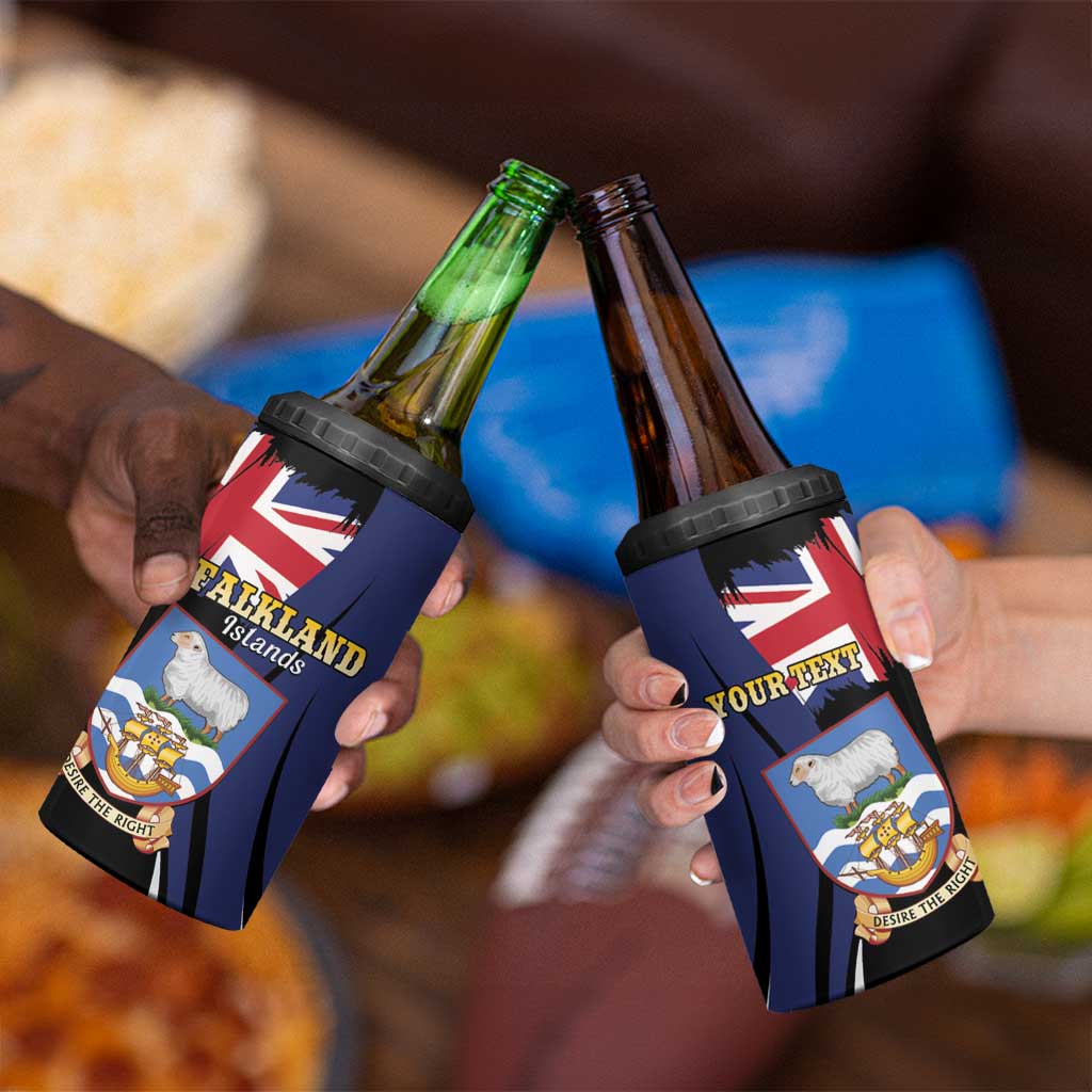 Personalised Falkland Islands 4 in 1 Can Cooler Tumbler Desire the Right