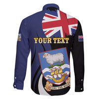 Personalised Falkland Islands Family Matching Long Sleeve Bodycon Dress and Hawaiian Shirt Desire the Right