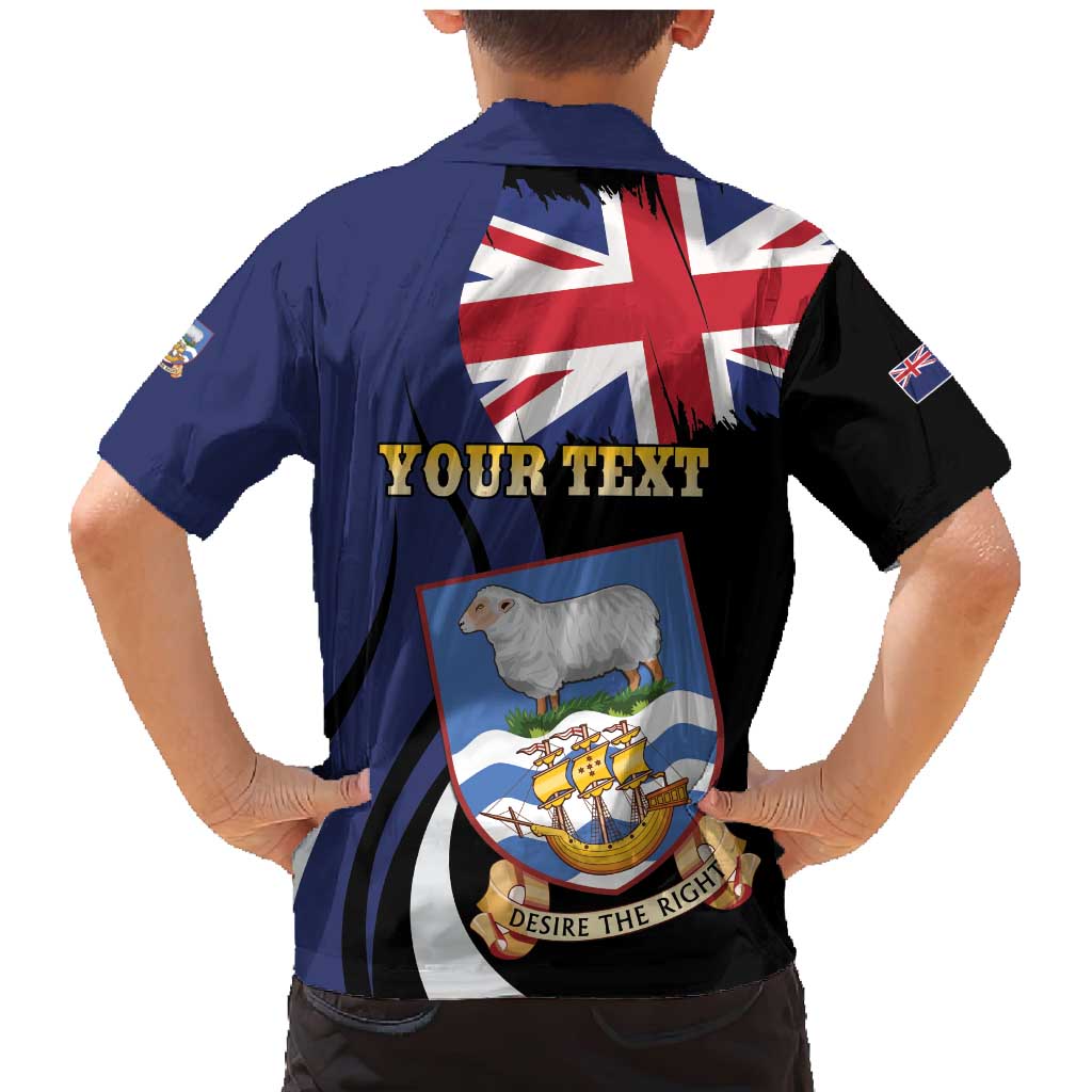 Personalised Falkland Islands Family Matching Mermaid Dress and Hawaiian Shirt Desire the Right