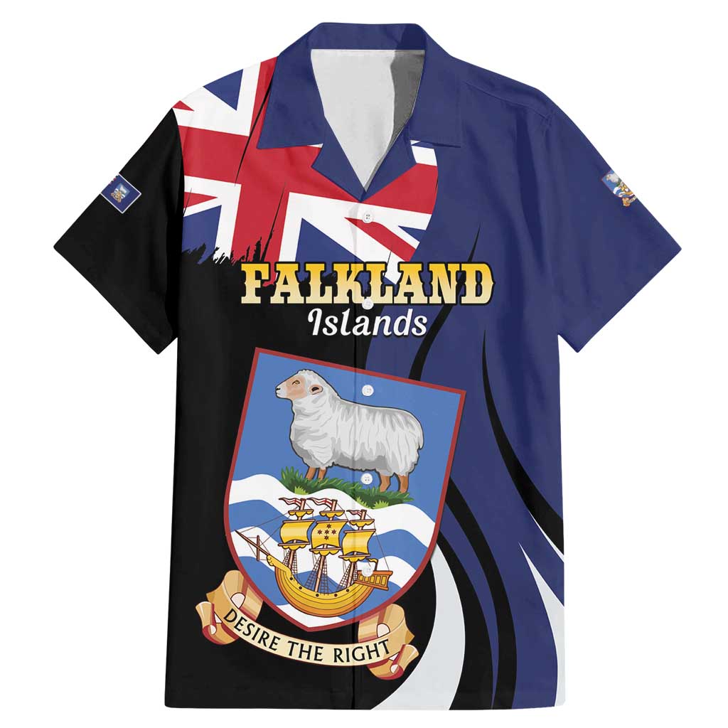 Personalised Falkland Islands Family Matching Mermaid Dress and Hawaiian Shirt Desire the Right