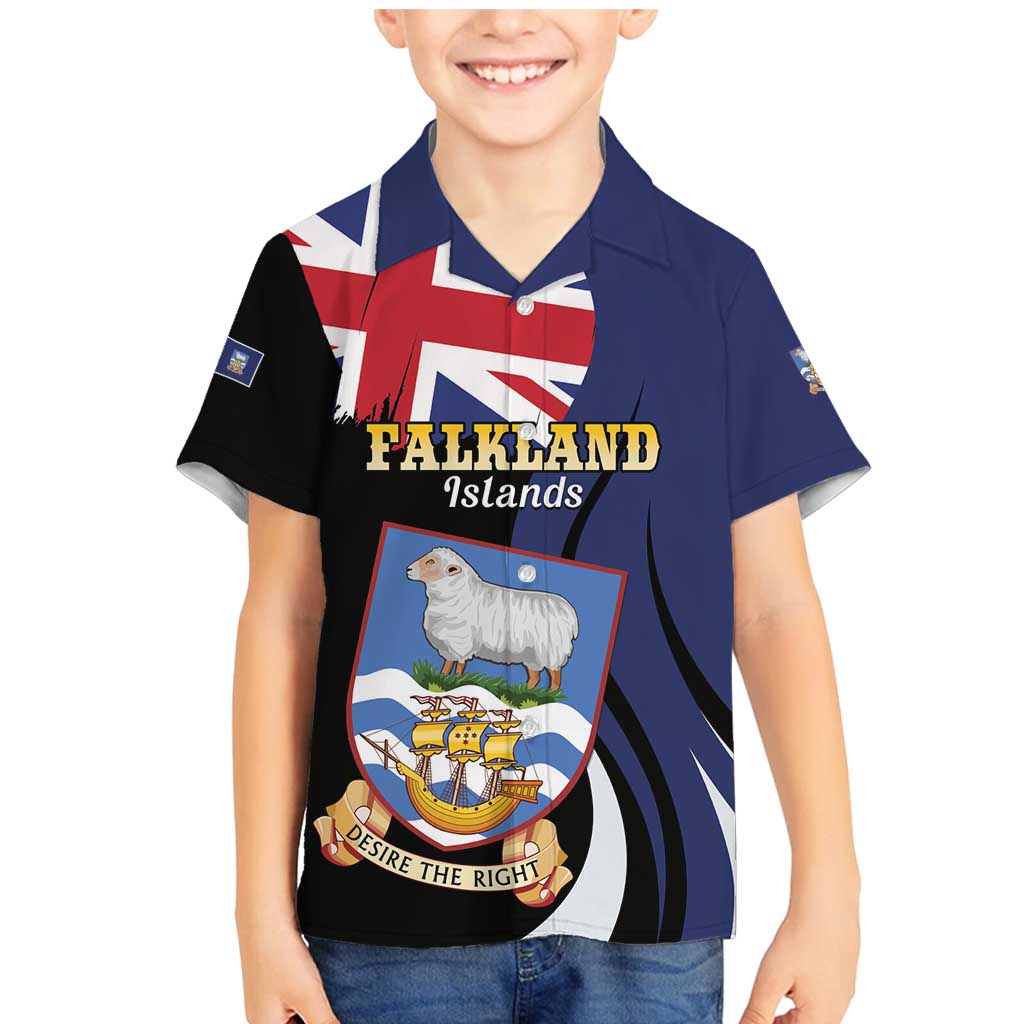 Personalised Falkland Islands Family Matching Mermaid Dress and Hawaiian Shirt Desire the Right