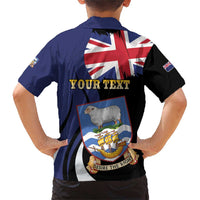Personalised Falkland Islands Family Matching Short Sleeve Bodycon Dress and Hawaiian Shirt Desire the Right