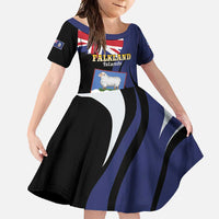 Personalised Falkland Islands Family Matching Short Sleeve Bodycon Dress and Hawaiian Shirt Desire the Right