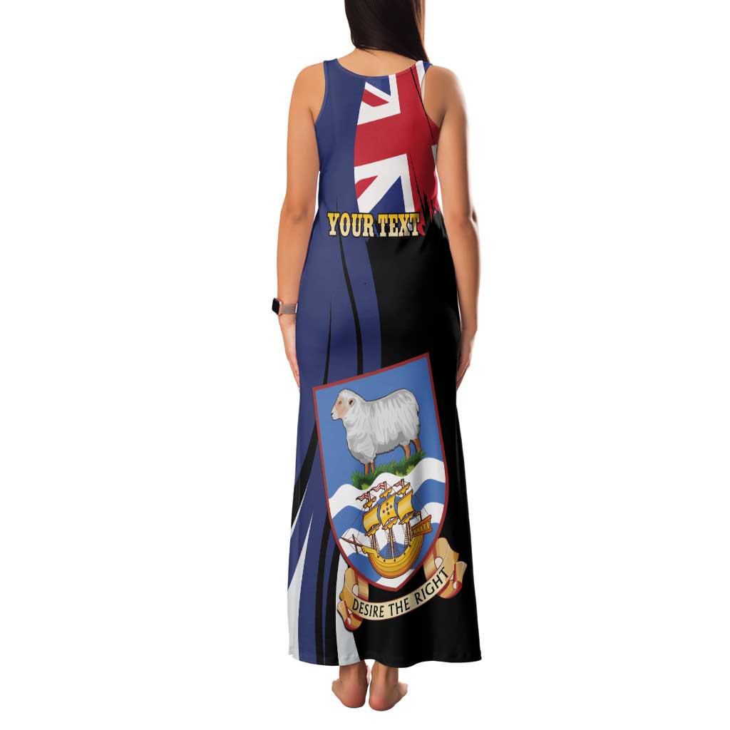 Personalised Falkland Islands Family Matching Tank Maxi Dress and Hawaiian Shirt Desire the Right